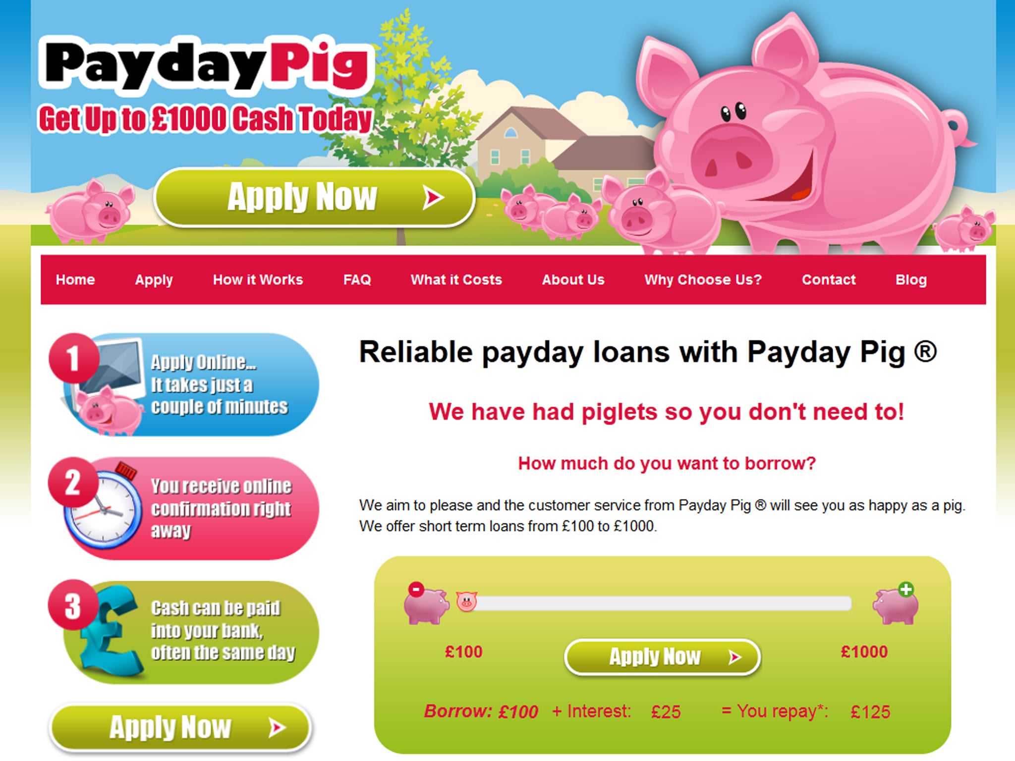 The ASA branded the Payday Pig website as 'irresponsible'