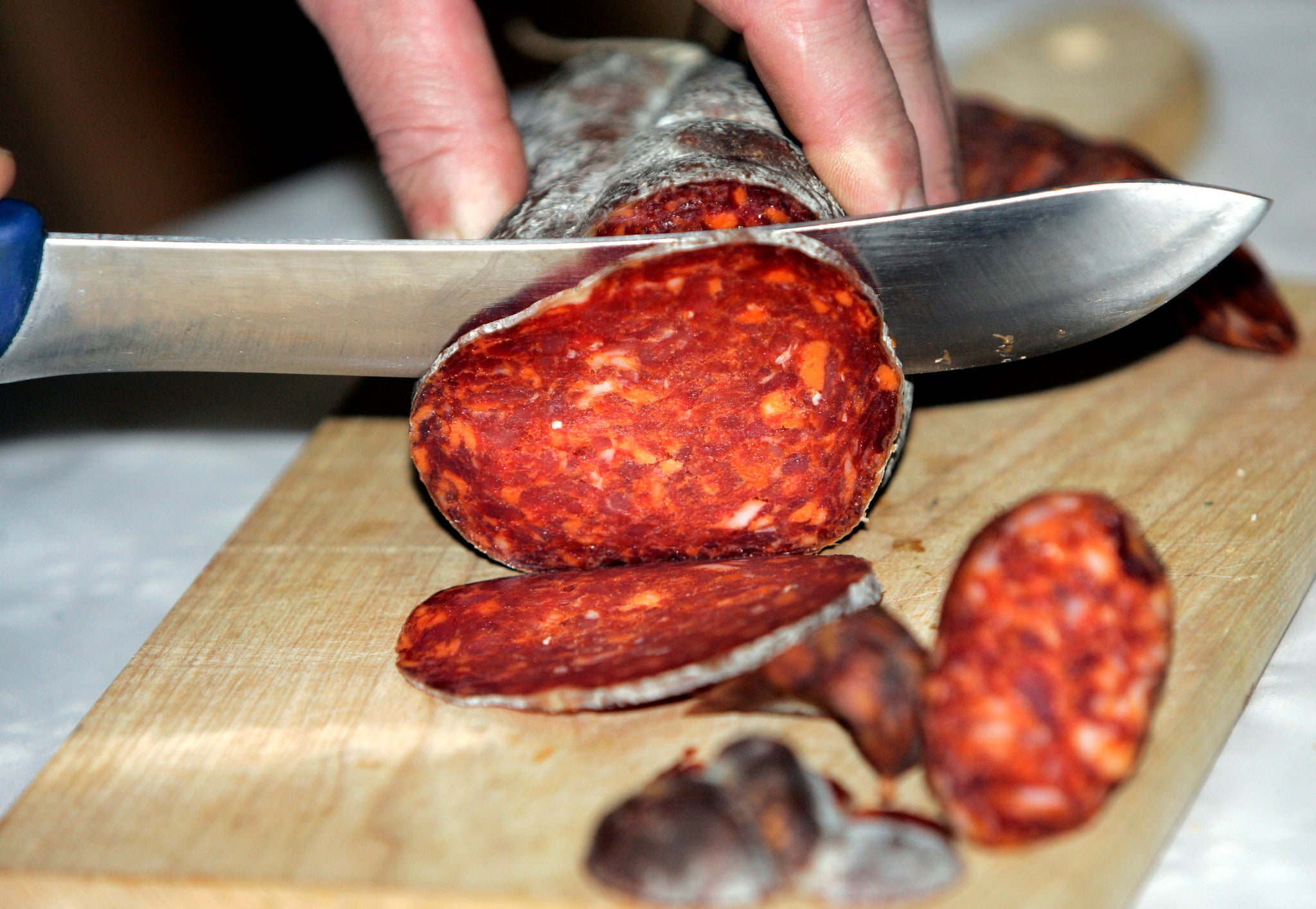 Bacterial fermentation is an essential part in making fatty pork sausages such as the 'kulen' variety (pictured).