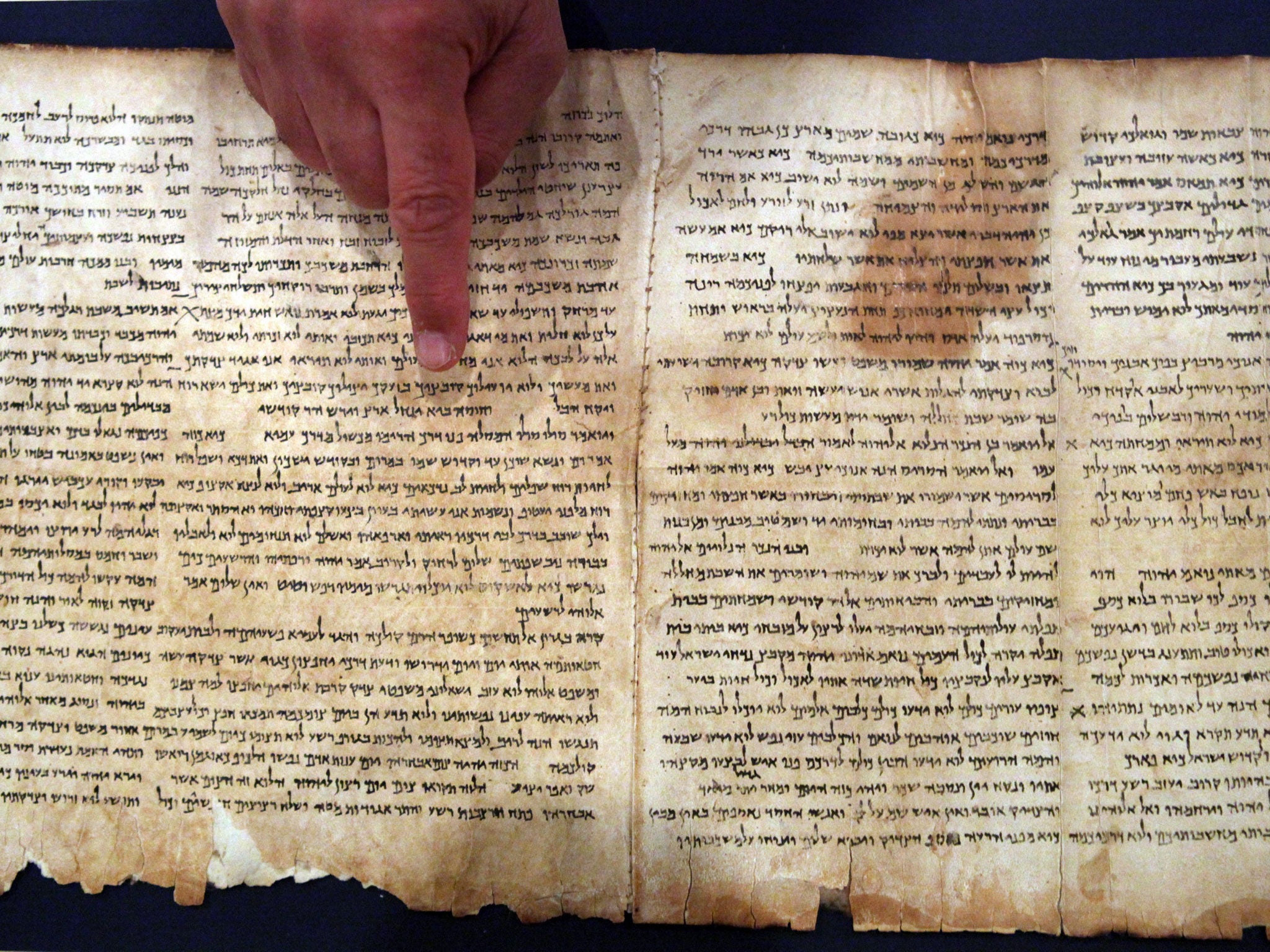 The Dead Sea Scrolls are almost 1,000 biblical manuscripts discovered in the decade after World War 2 in what is now the West Bank. The texts, mostly written on parchment but also on papyrus and bronze, are the earliest surviving copies of biblical and ex
