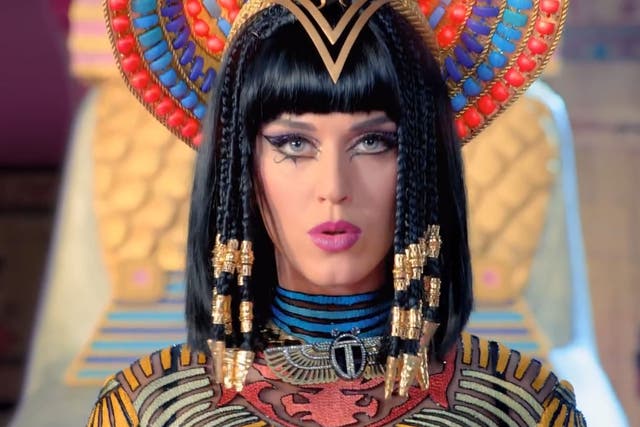 Katy Perry as an Ancient Egyptian princess in her latest music video for 'Dark Horse'