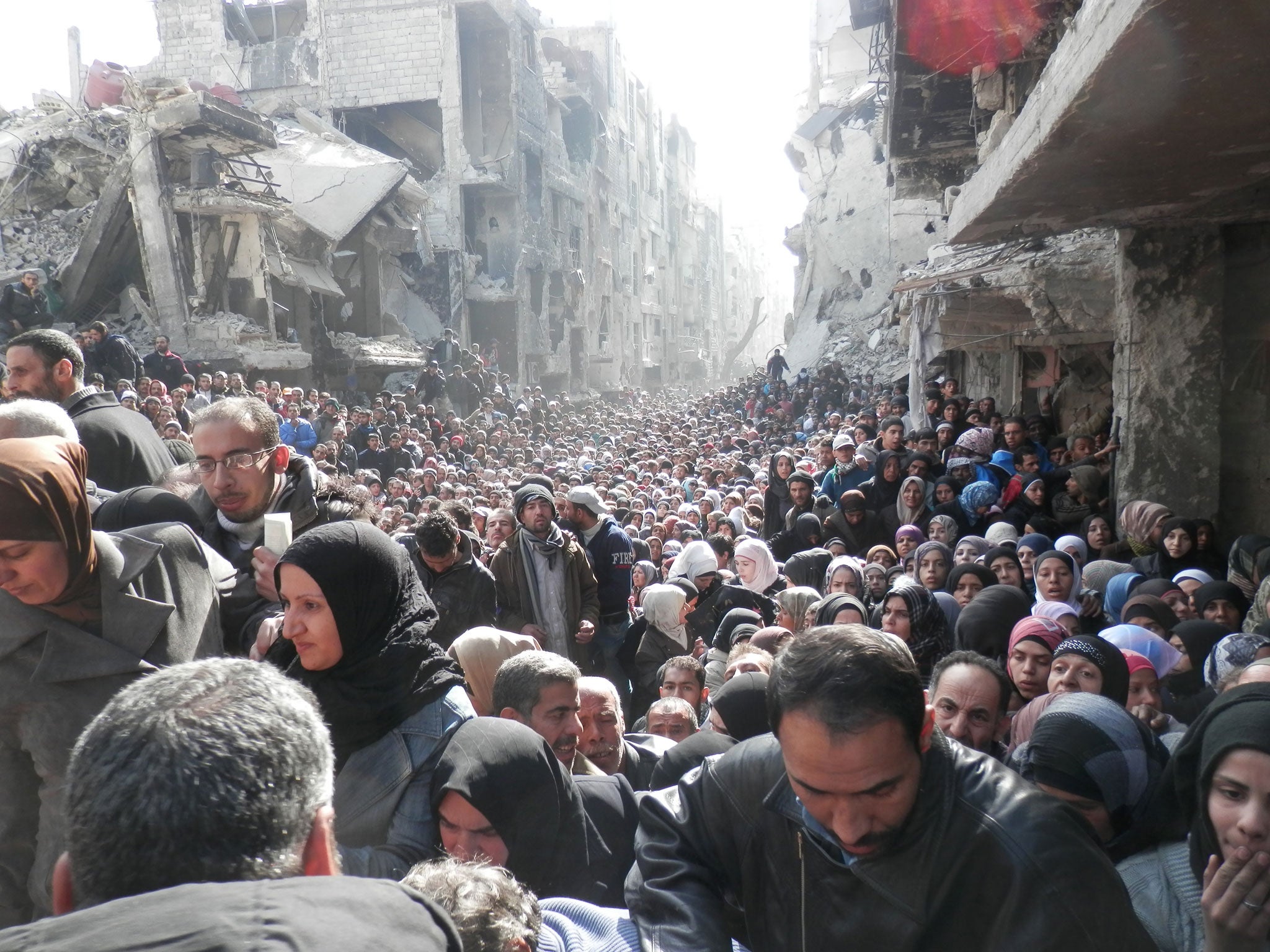 The Yarmouk refugee camp in Damascus