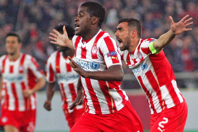Joel Campbell is currently on loan at Olympiakos but wants to return to Arsenal next season