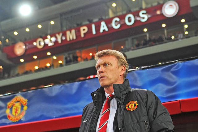 David Moyes watches the defeat to Olympiakos