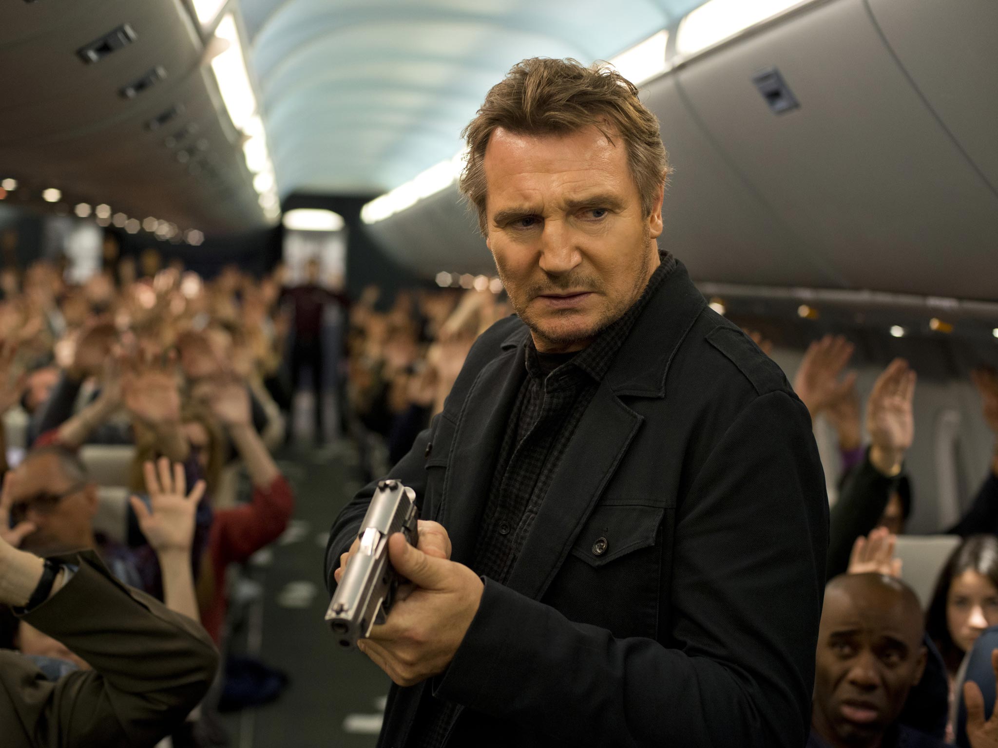 Stick-up in the air: Liam Neeson in the action thriller ‘Non-Stop’