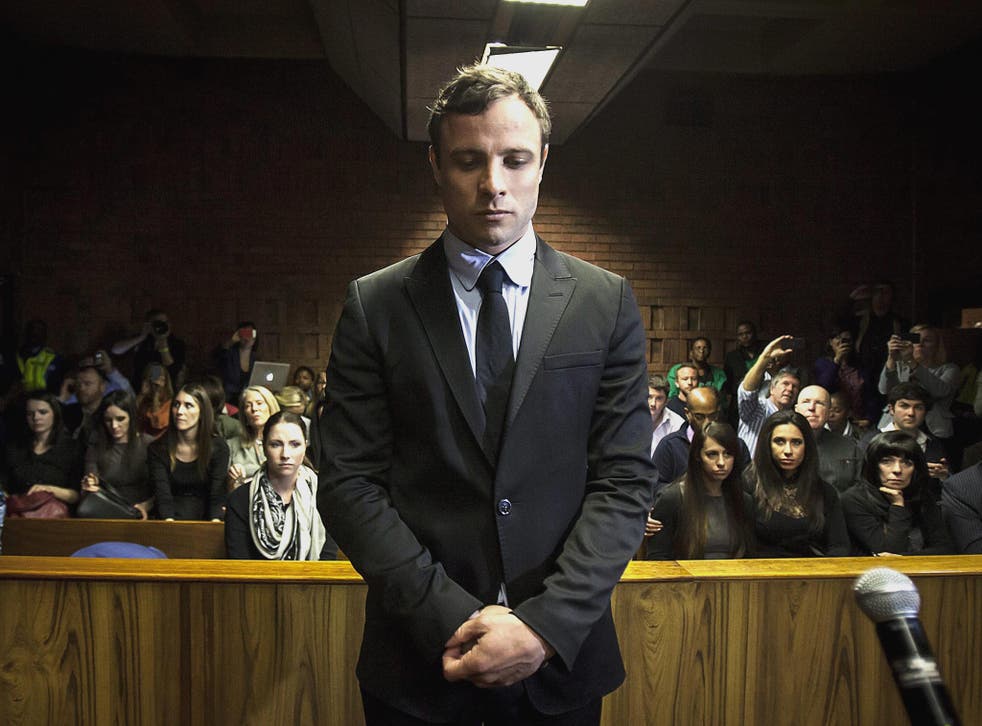 Oscar Pistorius appears at Pretoria magistrates’ court at a preliminary hearing in August 2013