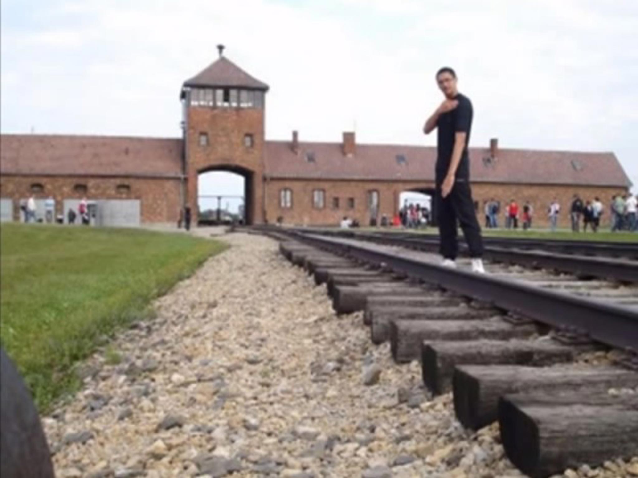 French writer Alain Soral’s gesture at Auschwitz