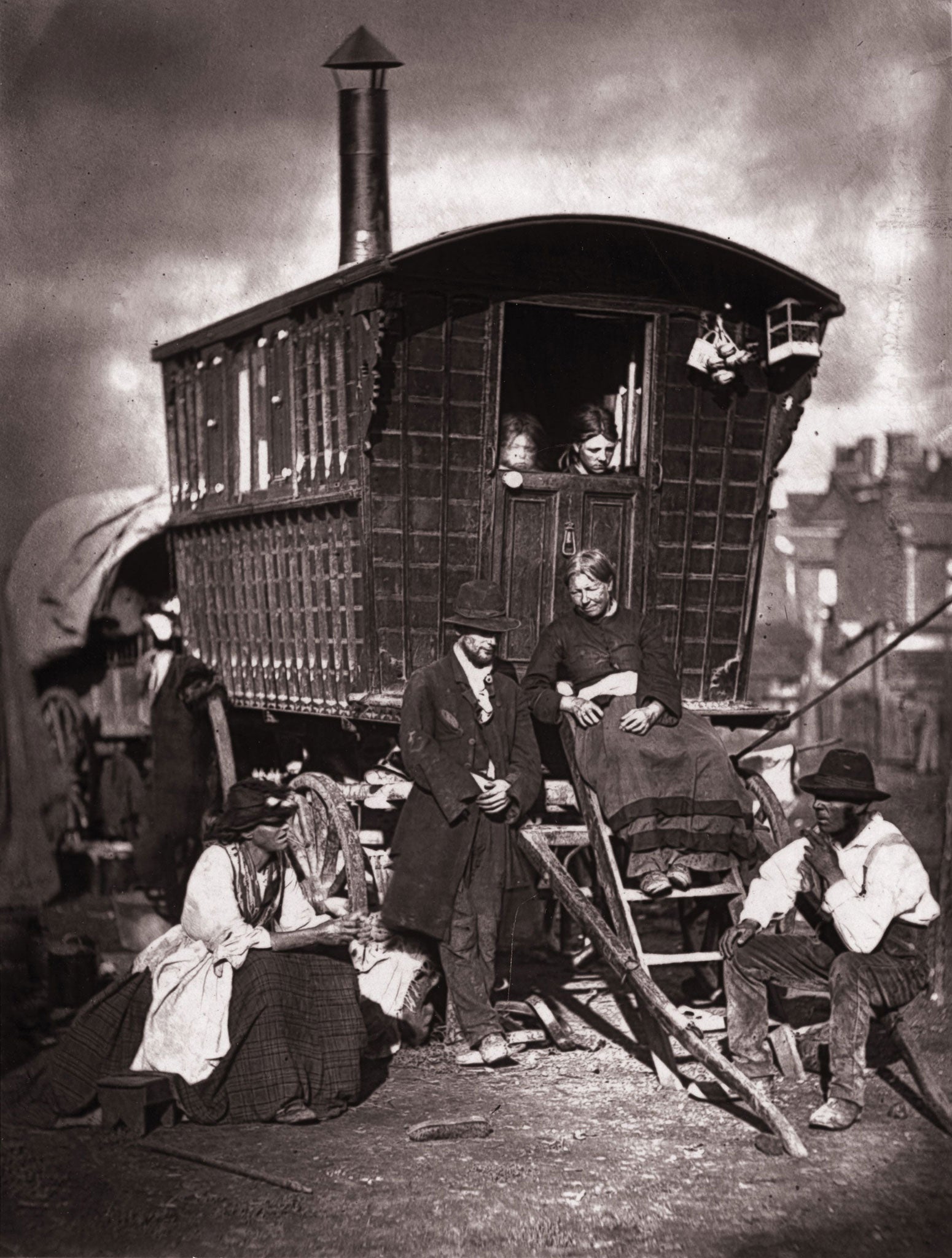 Citizens of the world: Gypsy caravan at an encampment near Notting Hill, London