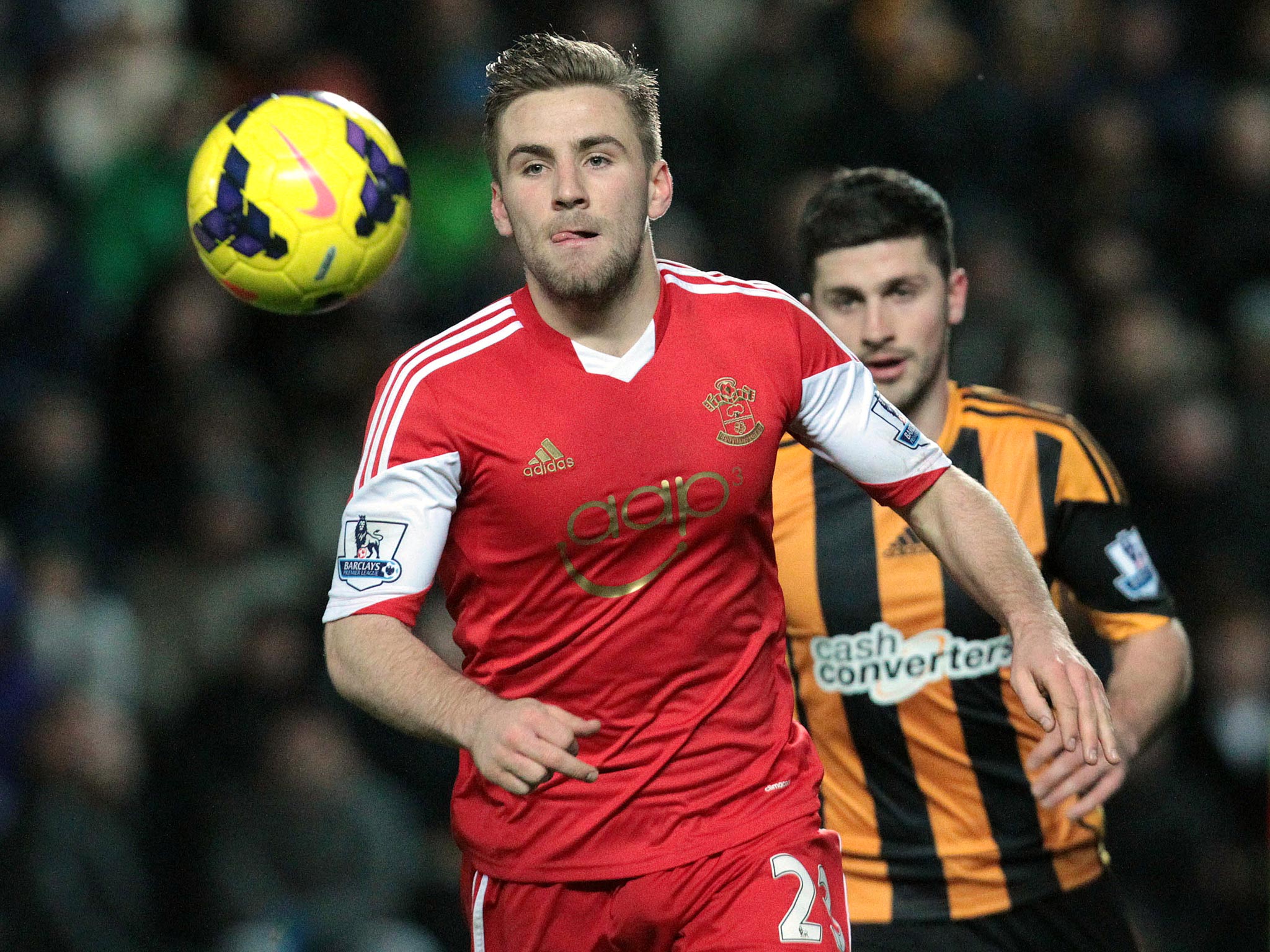Southampton defender Luke Shaw could be given his first England cap in Wednesday's clash with Denmark