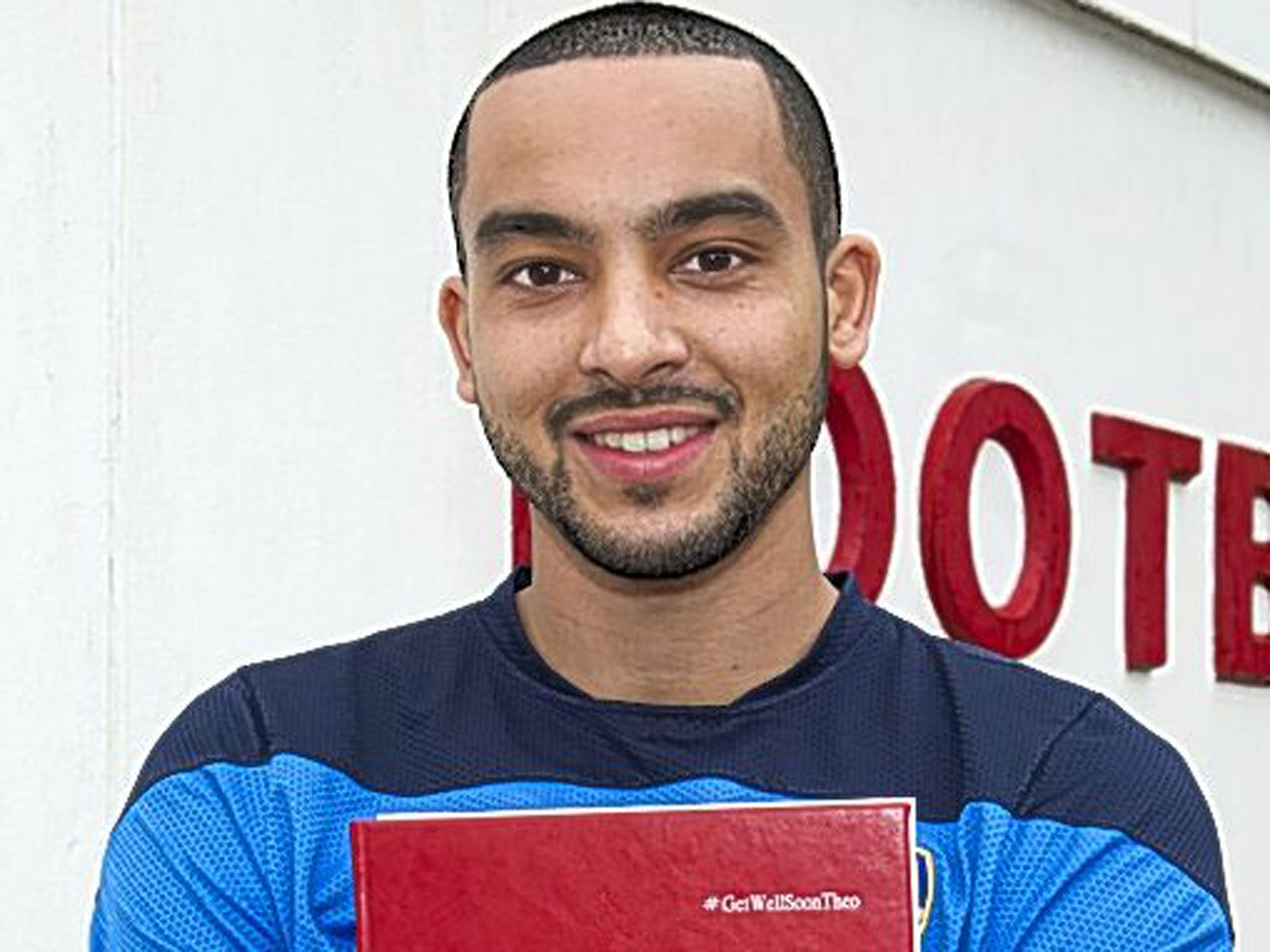 Theo Walcott pictured at Arsenal's London Colney training ground