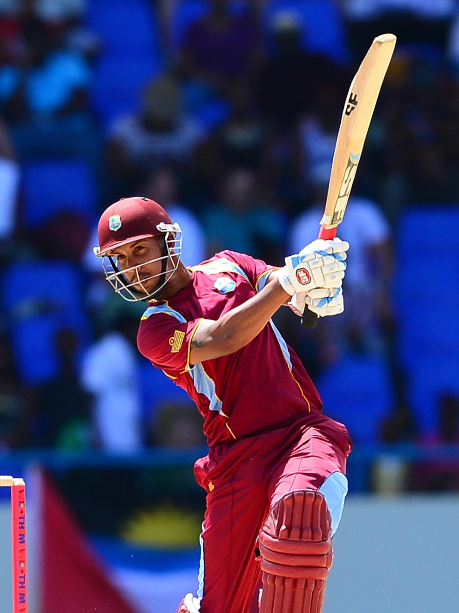 Lendl Simmons rescued West Indies when they were 45-4