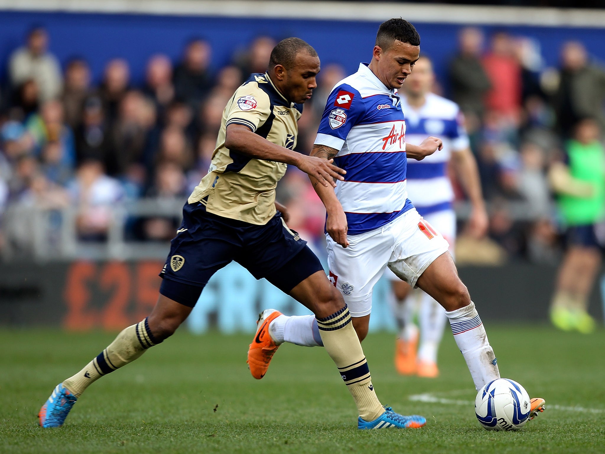 Queens Park Rangers midfielder Jermaine Jenas scored an equaliser for QPR in their 1-1 draw with Leeds