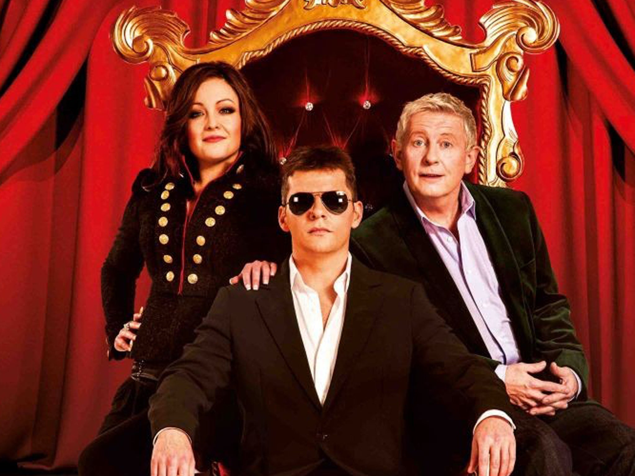 I Can't Sing! stars former EastEnders actor Nigel Harman (centre) as a character inspired by Simon Cowell