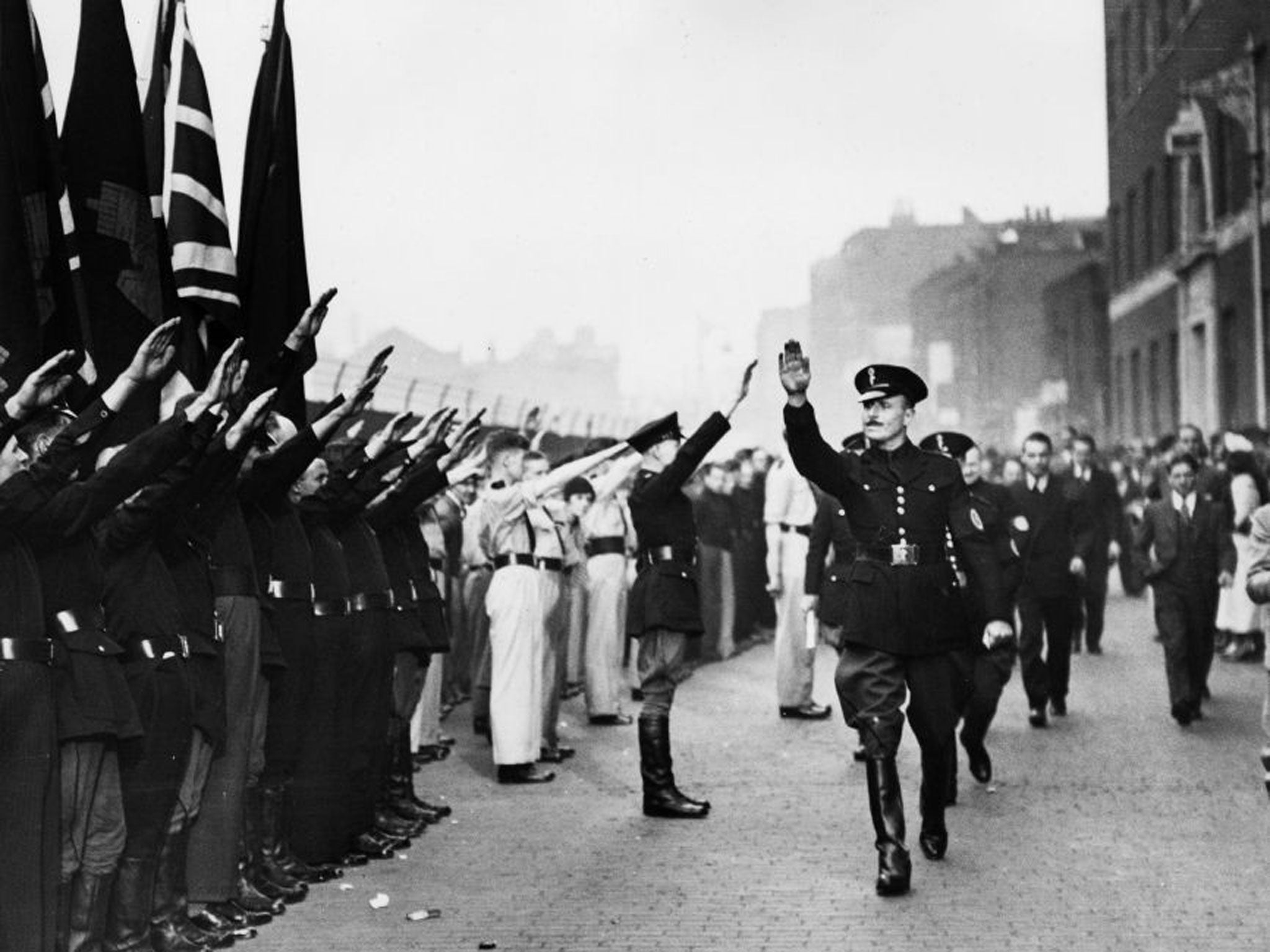 Right march: Sir Oswald Mosley’s British Union of Fascists recruited from the working classes