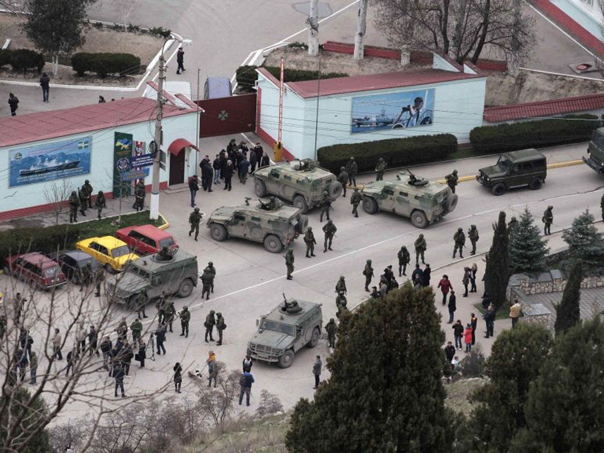 Russian vehicles near Balaclava