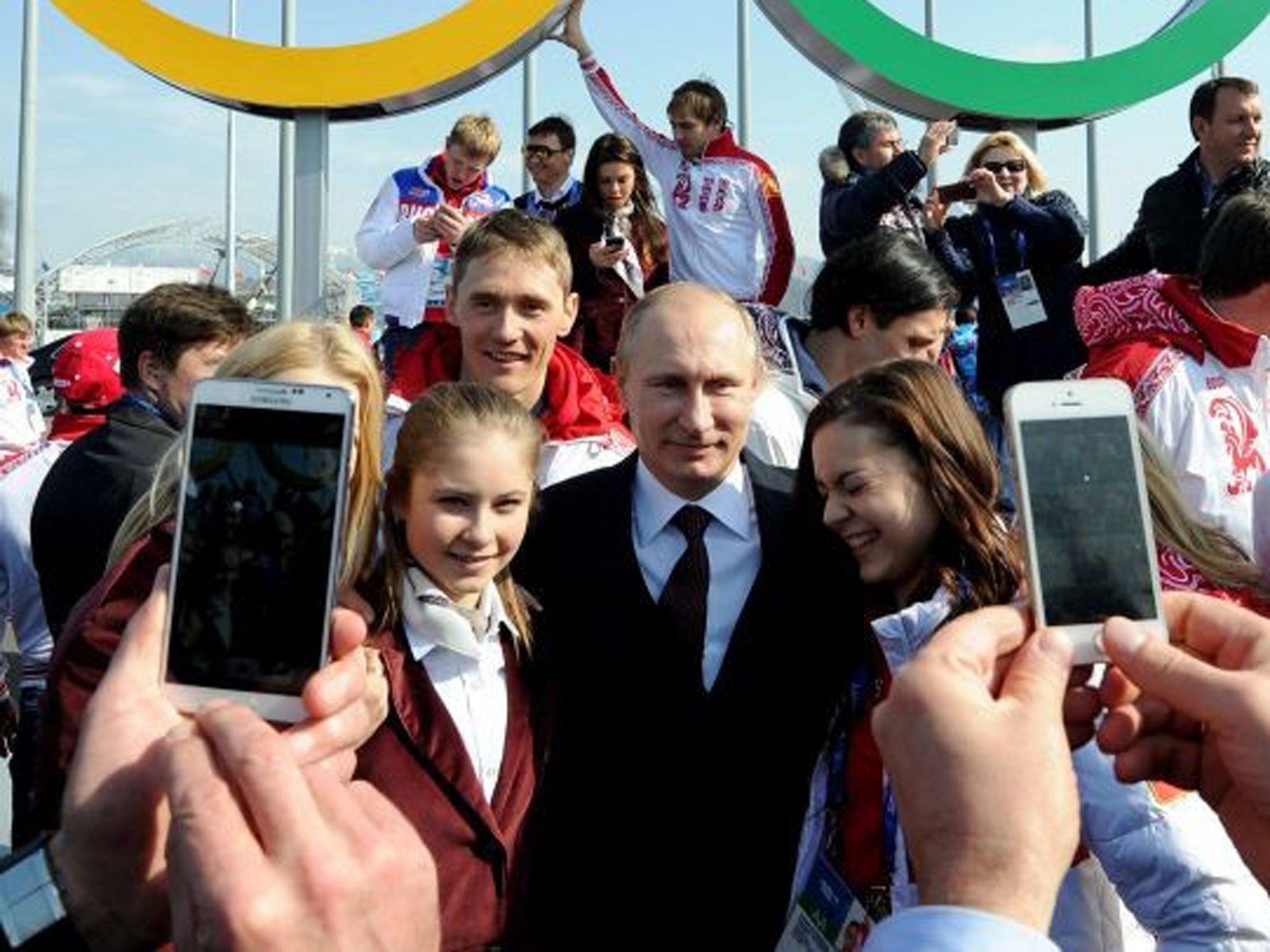 Vladimir Putin at the Sochi Olympics