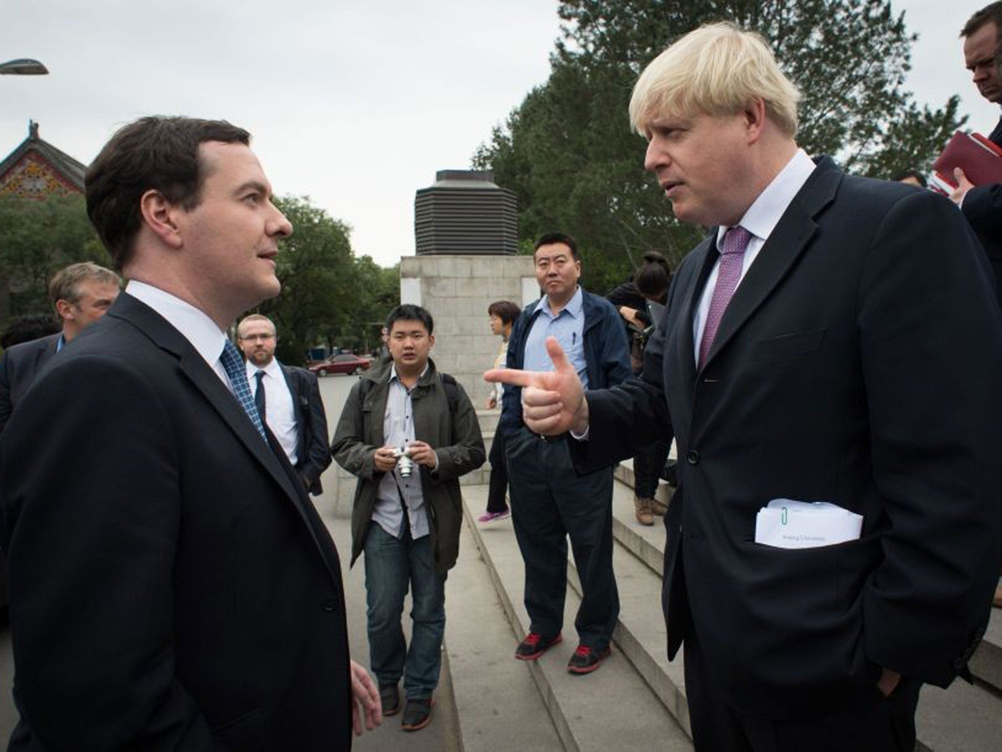 File photo from October last year, as friends of London mayor Boris Johnson played down reports of a growing feud with Chancellor George Osborne and the Conservative Party leadership