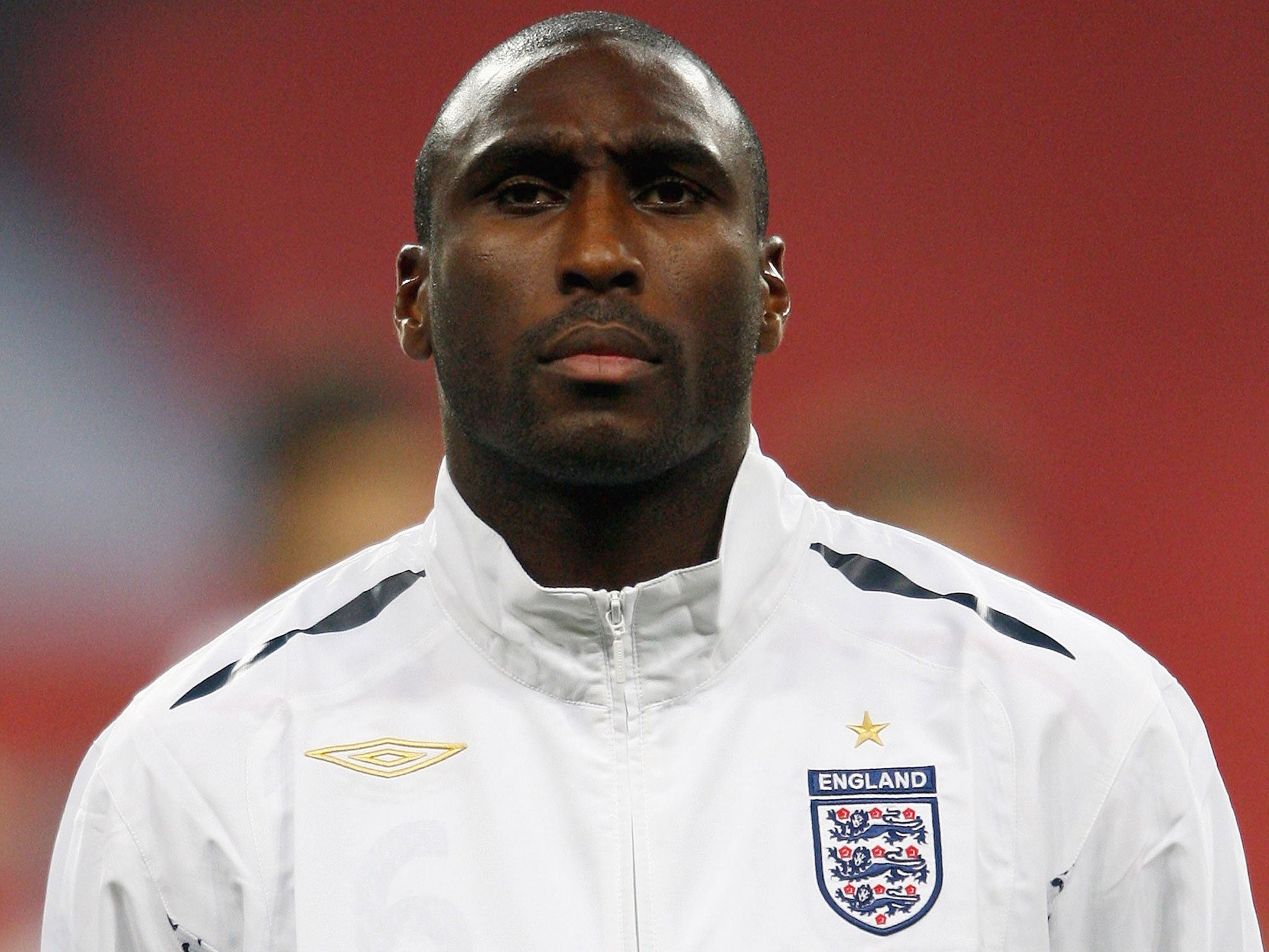Sol Campbell pictured before England's Euro 2008 qualifier against Russia in Moscow in October 2007