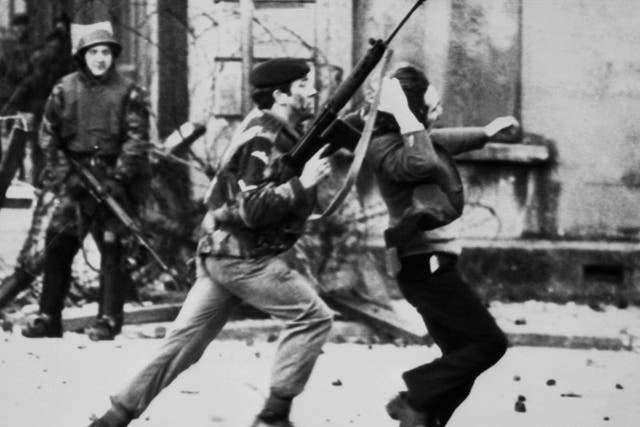 A British soldier drags a Catholic protester during the ‘Bloody Sunday’ massacre on 30 January, 1972