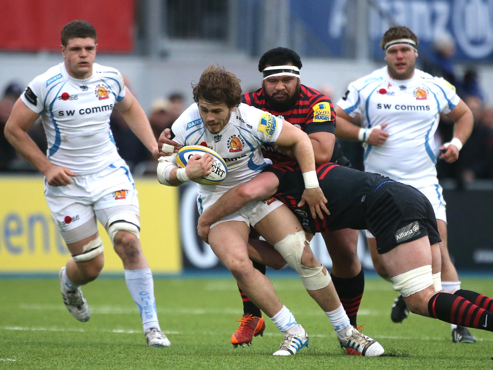 At 20, Luke Cowan-Dickie (second left) has a bright-looking future