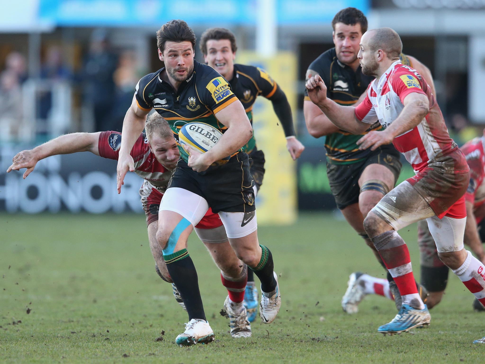 Ben Foden made his first appearance for 14 weeks as a substitute for Northampton