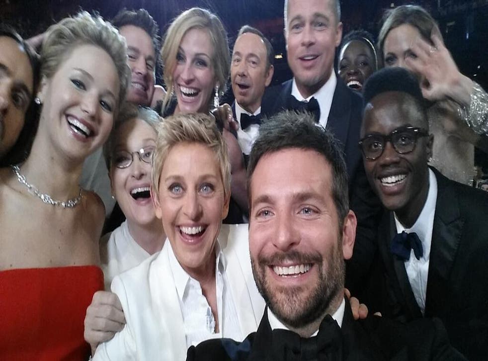 Ellen DeGeneres' record-breaking selfie, with help from Bradley Cooper