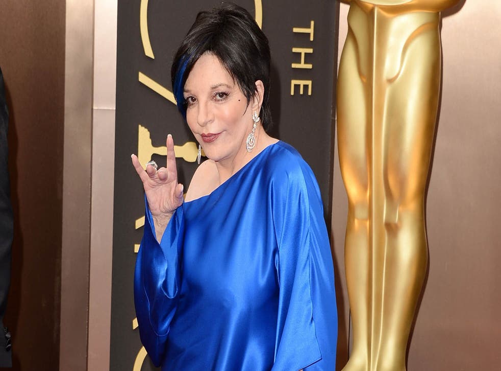 Liza Minelli on the red carpet at the Oscars 2014