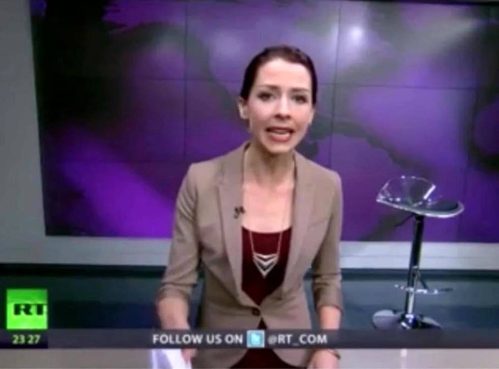 Russia Today anchor Abby Martin voiced her personal views live on air