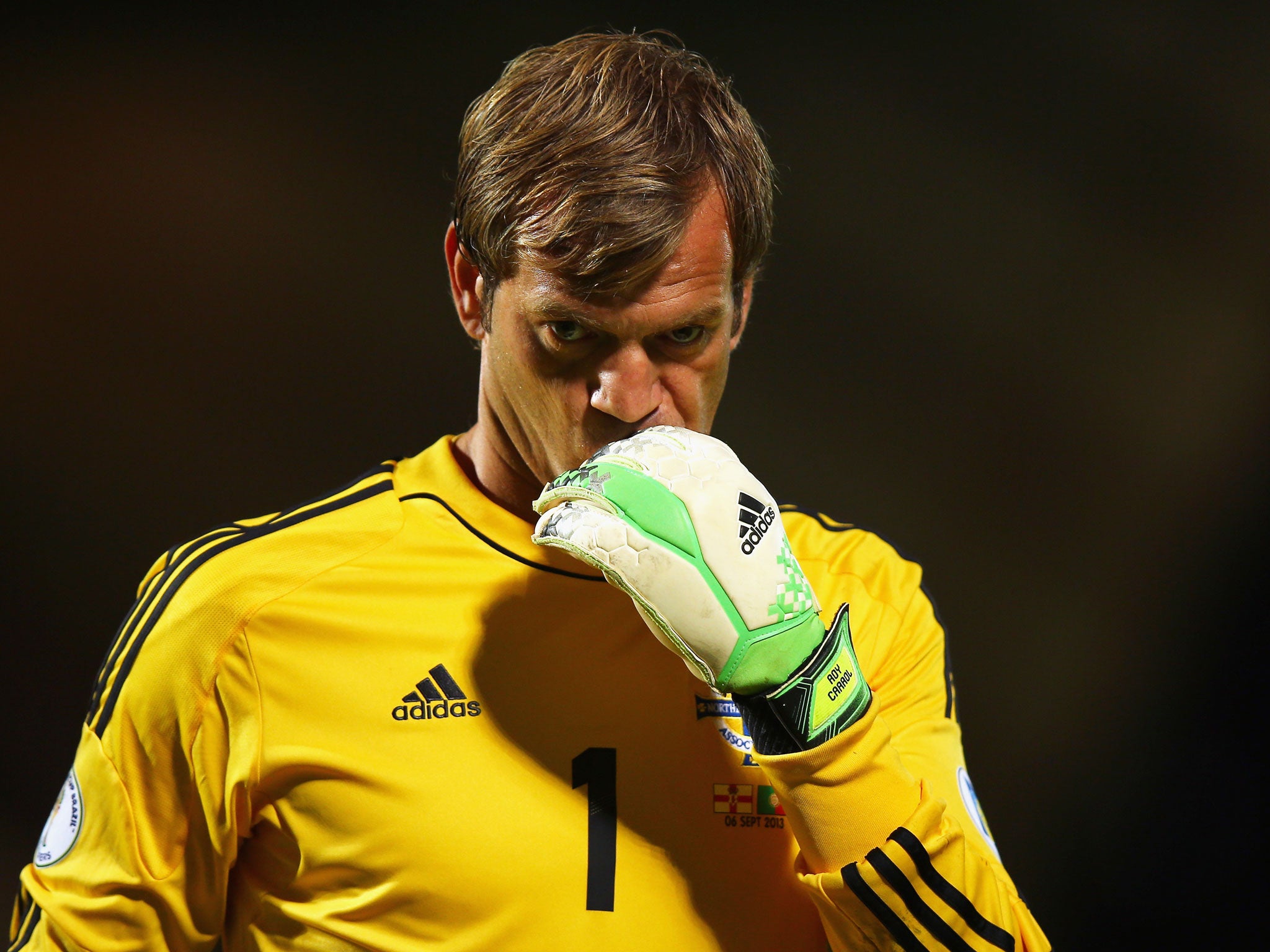 Roy Carroll in action for the Northern Ireland last September
