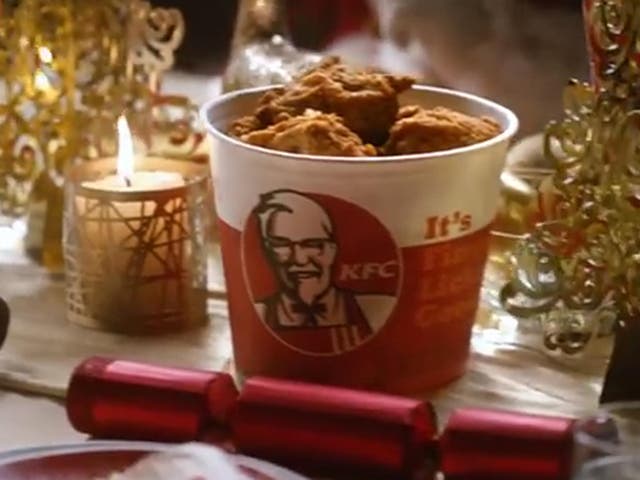 Last year's KFC Christmas advert pokes fun of the festive season