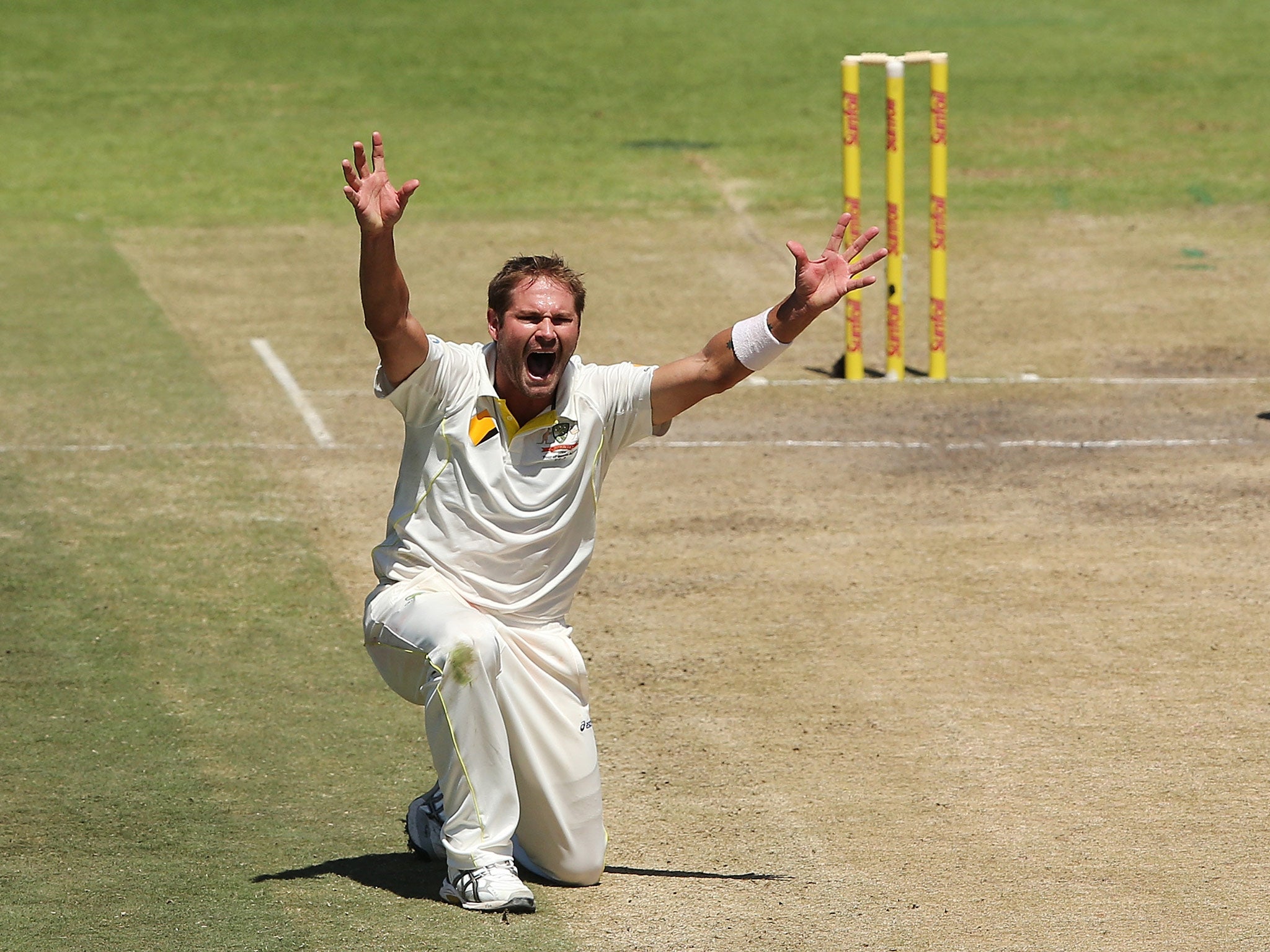 Ryan Harris pictured during the third Test between Australia and South Africa