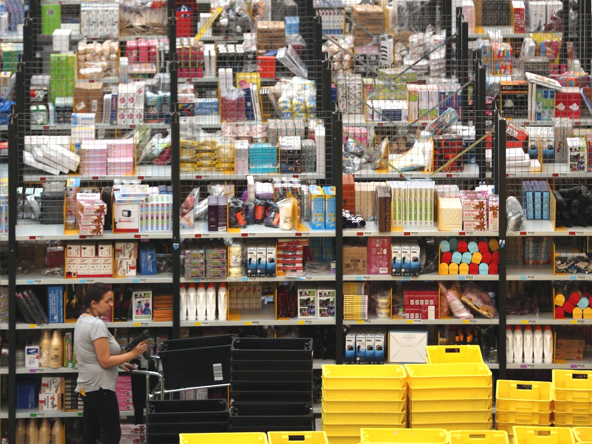 Shelf life: an Amazon warehouse in Peterborough
