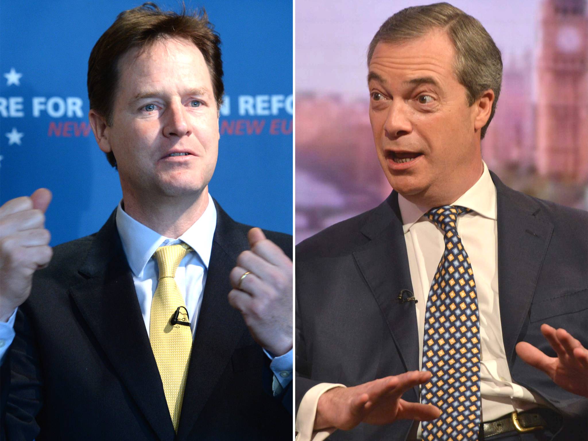 Nick Clegg and Nigel Farage have already begun the verbal sparring
