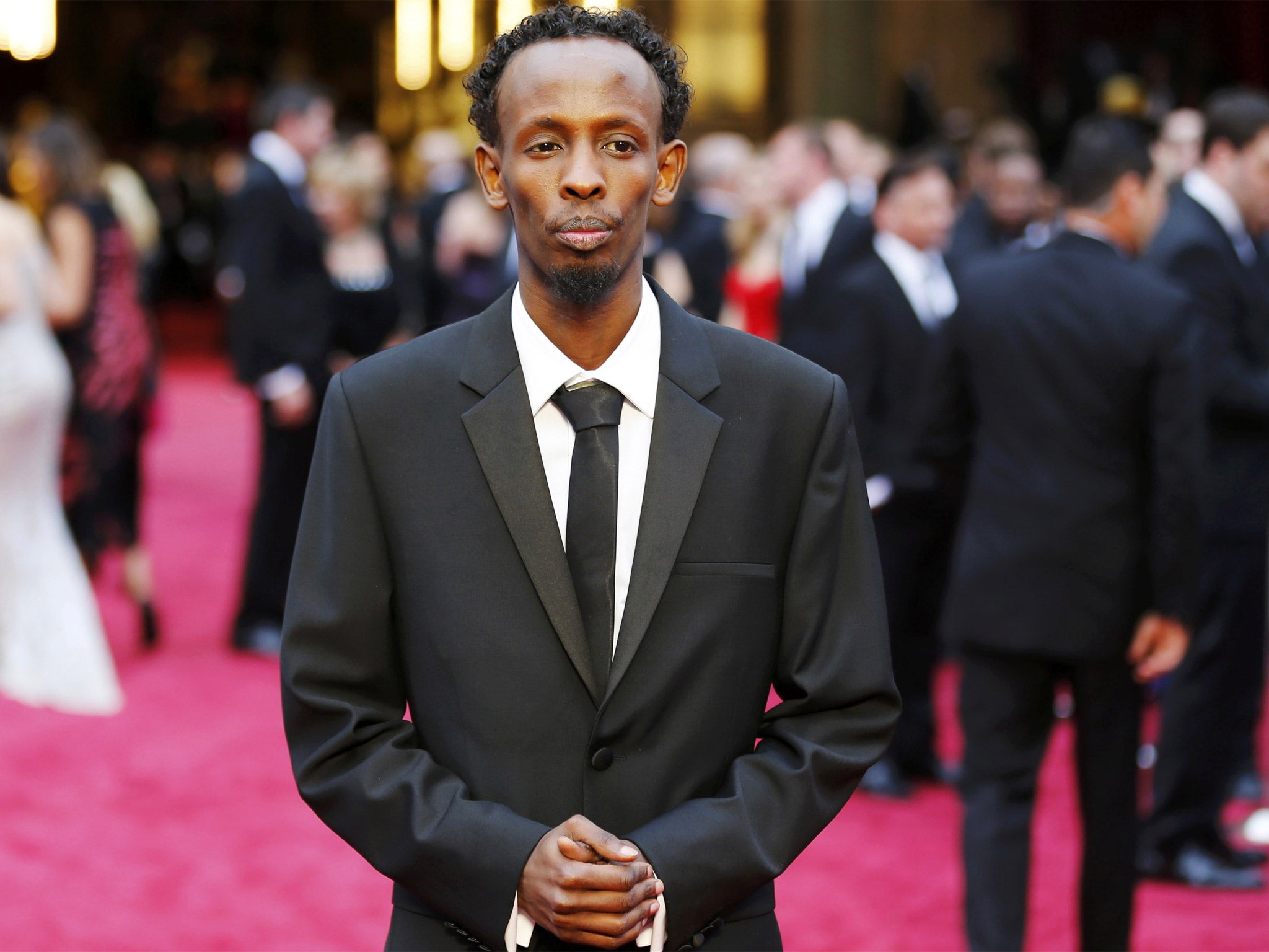 Barkhad Abdi arriving at Sunday's Oscars ceremony