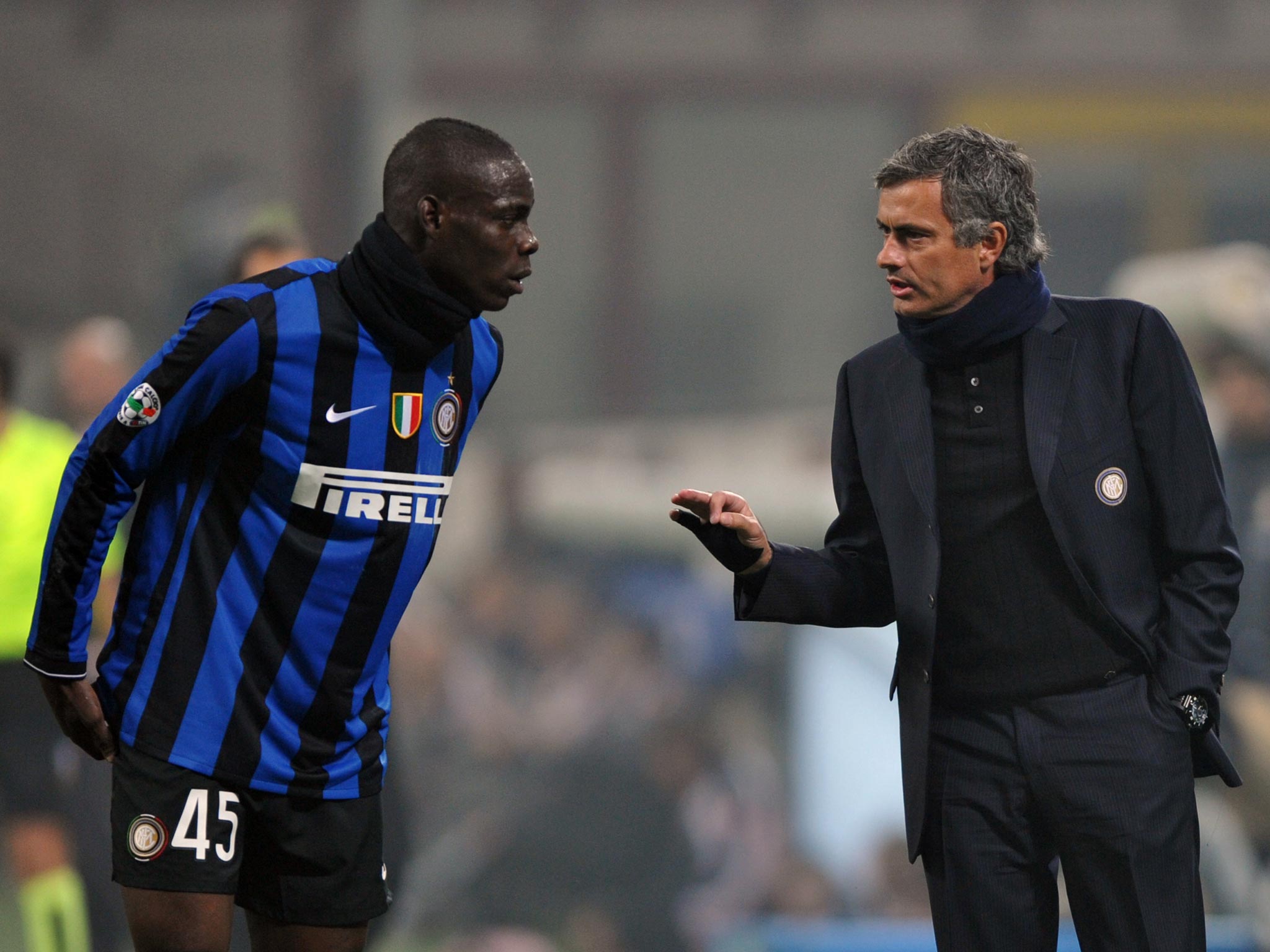 Jose Mourinho has refused to rule out a move for AC Milan striker Mario Balotelli, having worked together at Inter Milan (pictured)