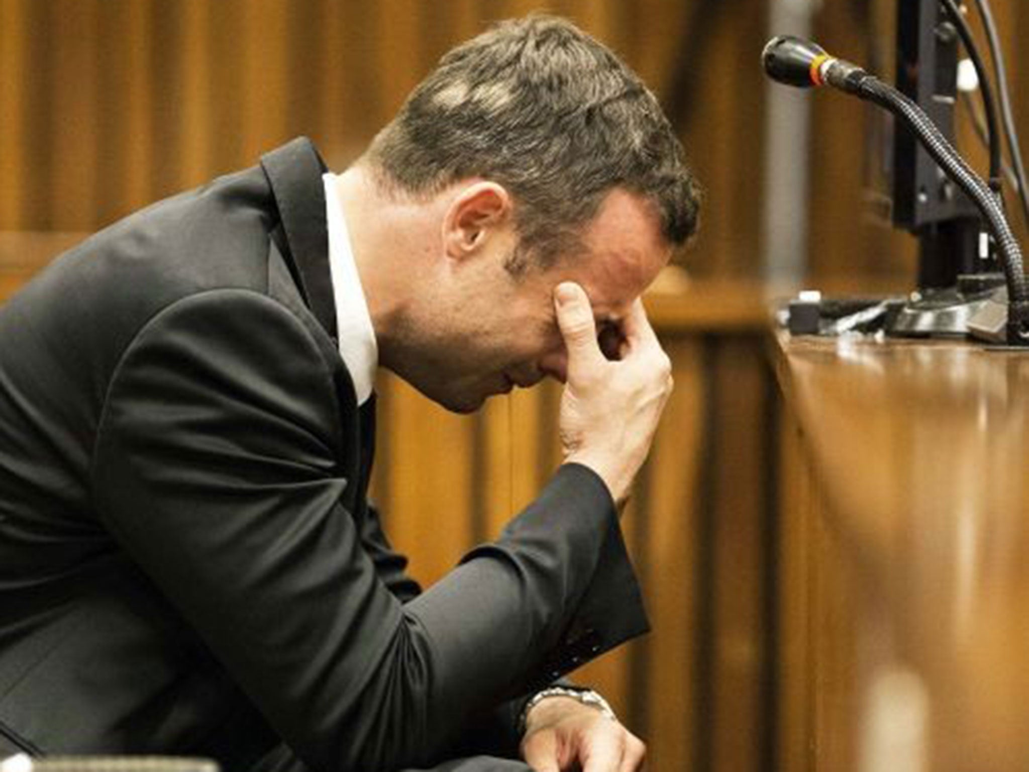 Oscar Pistorius during the fourth day of his trial for the murder of Reeva Steenkamp