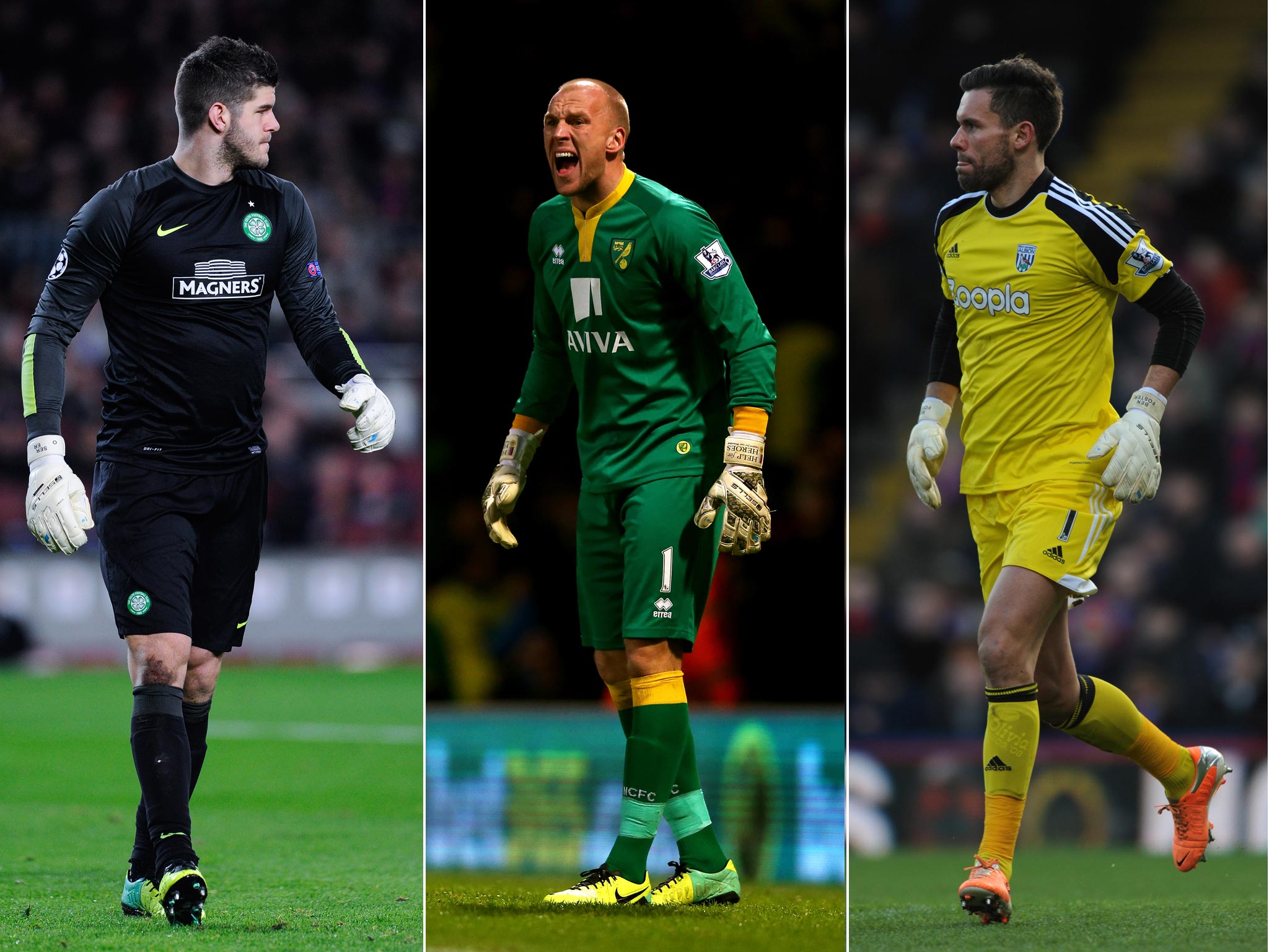 Fraser Foster, John Ruddy and Ben Foster