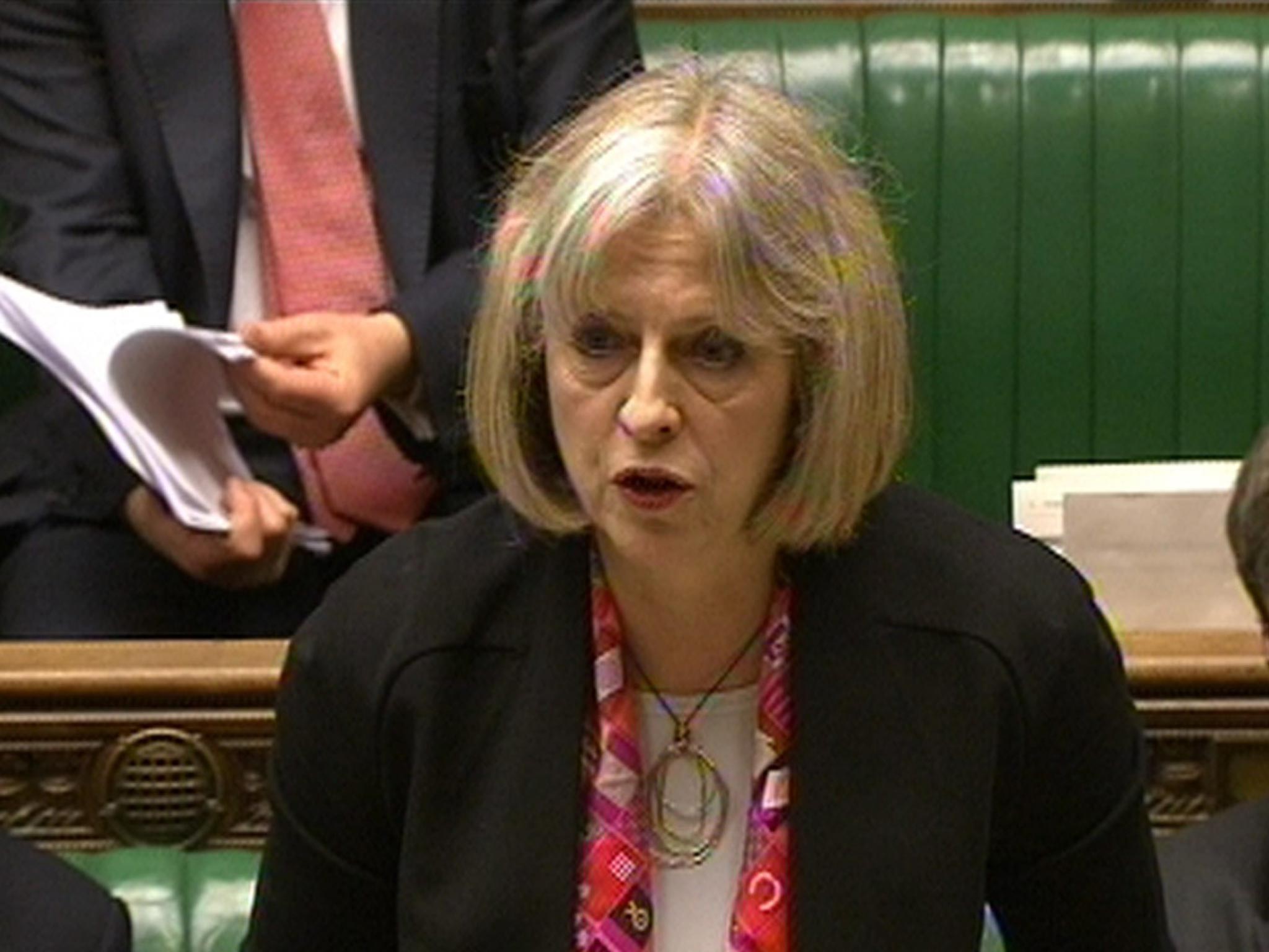 Theresa May giving a statement to MPs following the publication of the report by Mark Ellison QC into the Stephen Lawrence murder investigation