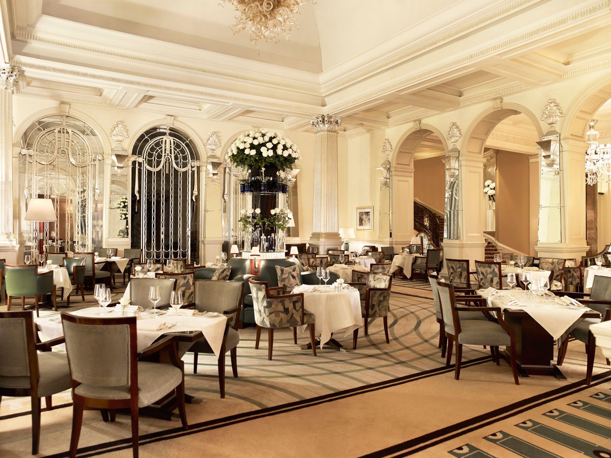 Glorious: Claridge's elegant dining room