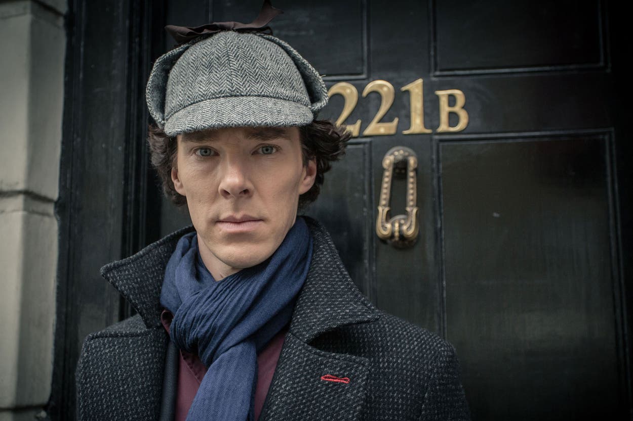 Sherlock Holmes. src: https://www.independent.co.uk/arts-entertainment/tv/news/sherlock-fans-rejoice-benedict-cumberbatch-would-love-to-play-the-detective-into-old-age-9756190.html Sherlock Holmes