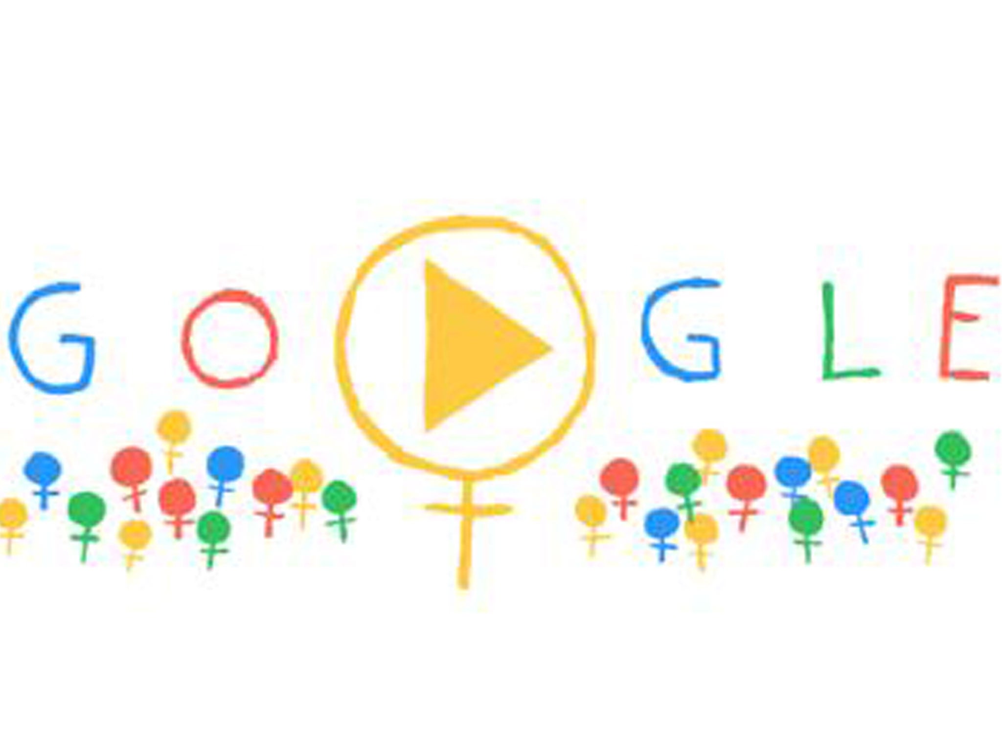 Google has marked International Women’s Day with an animated doodle using Venus symbols to represent every woman across the world.