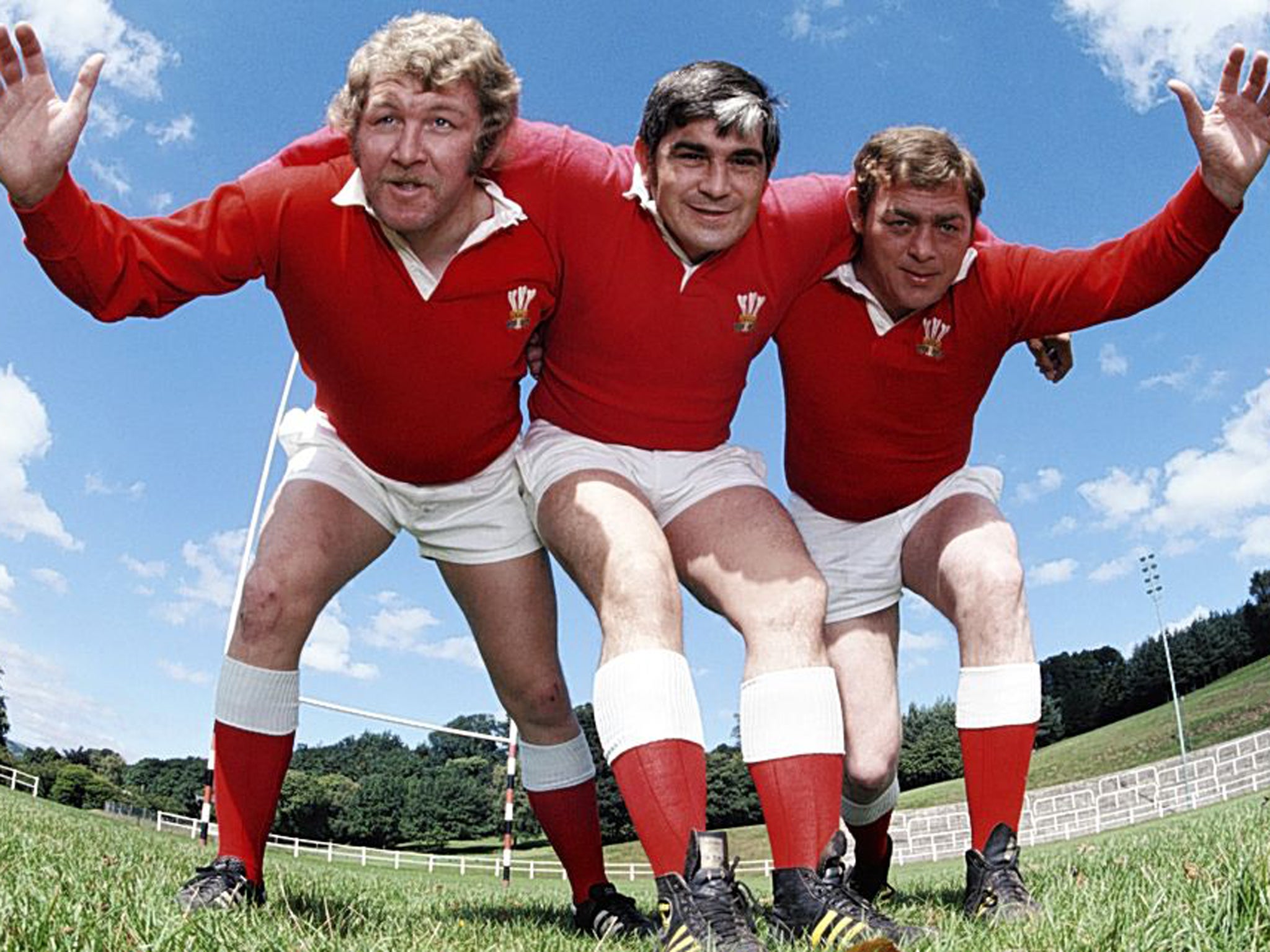 Some front: Pontypool’s legendary front row of Graham Price, Bobby Windsor and Charlie Faulkner in 1978