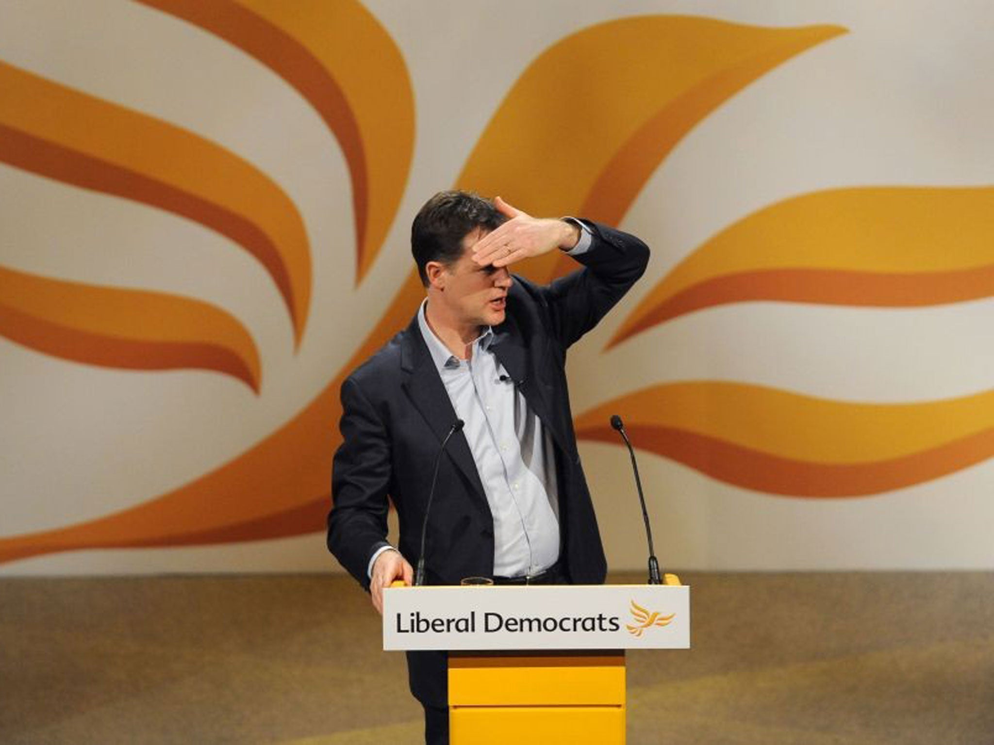 Nick Clegg at the Liberal Democrat Conference