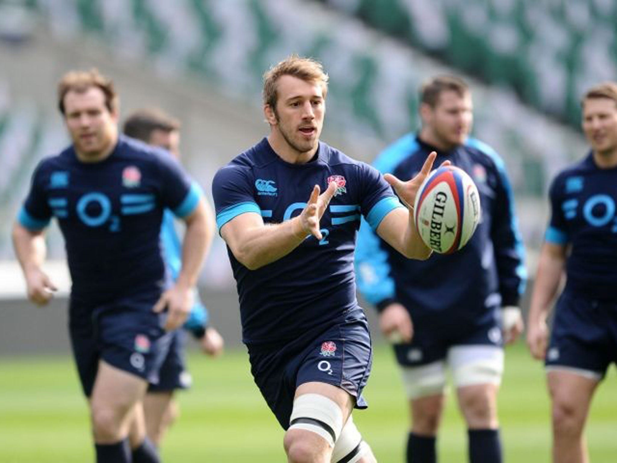 Leading light: England captain Chris Robshaw takes centre stage in training – and aims to do the same in the match