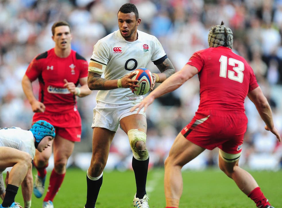 England's Courtney Lawes charges forward