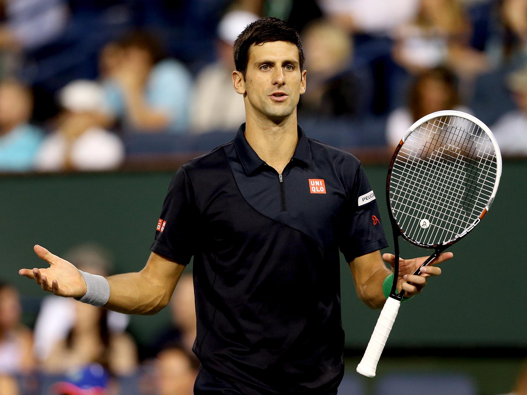 Novak Djokovic battled through to defeat Victor Hanescu at Indian Wells