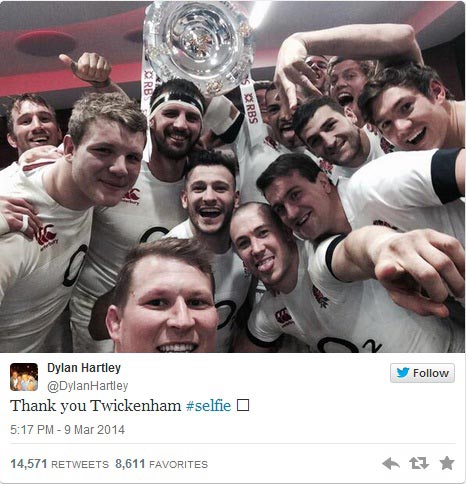 Dylan Hartley's post-match selfie