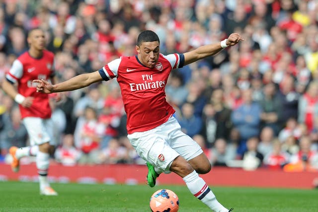 Alex Oxlade-Chamberlainis expected to feature for Arsenal against Tottenham
