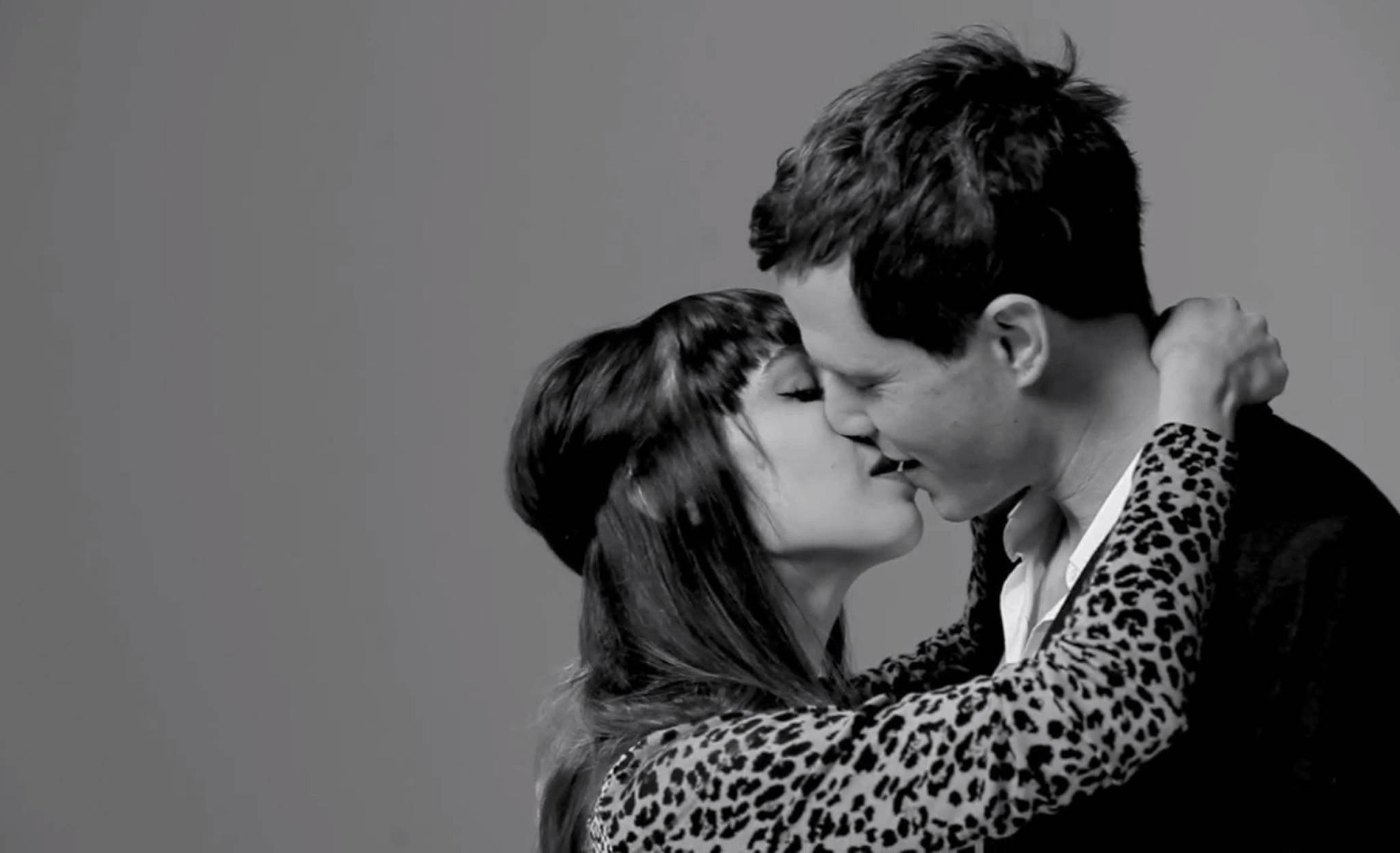 Ten pairs took part in the mass kissing video