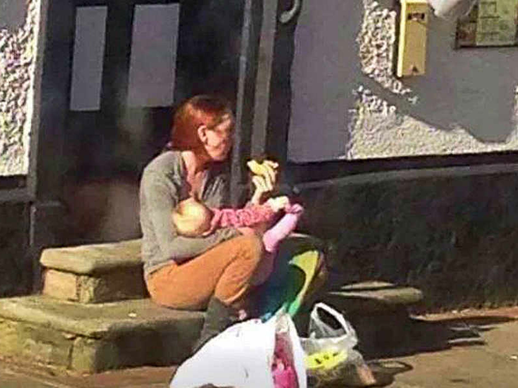 Emily Slough, 27, launched her campaign after a picture of her feeding eight-month-old Matilda was posted on a Facebook page called 'Spotted Rugeley' on Friday
