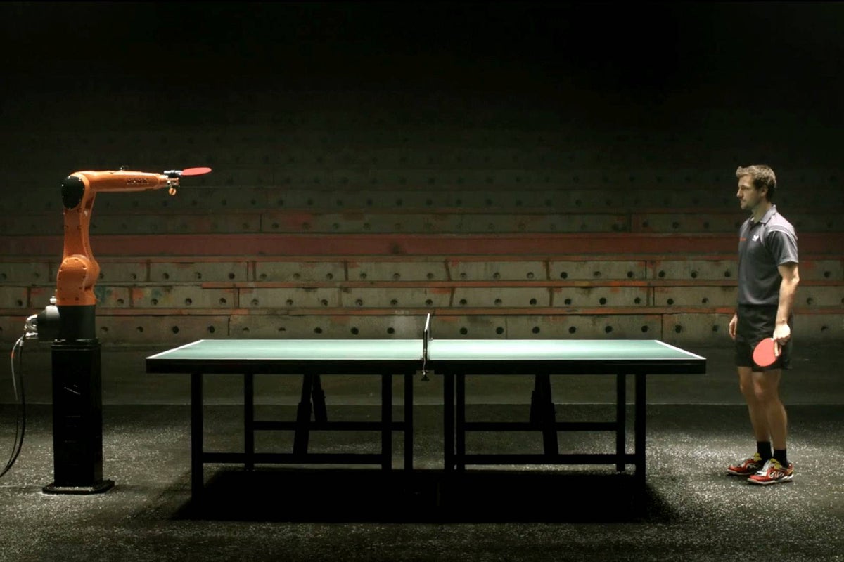 Man v Robot: Table tennis champion Timo Boll takes on Kuka robotic arm ...